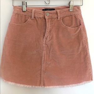 Brandy Melville Mauve Pink Corduroy Skirt